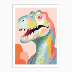 Colourful Dinosaur Camarasaurus 2 Art Print