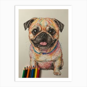 Pug!! Art Print