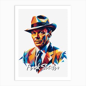 Frank Sinatra 02 Portrait Music Icon Style WPAP Pop Art Art Print