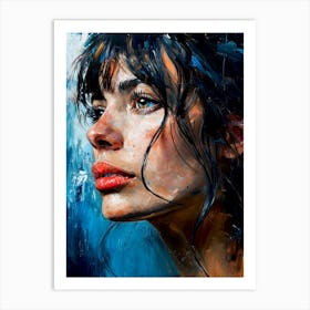 Portrait Of A Woman painting 5 Art Print