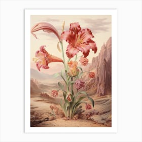 Chinese Sacred Lily  Flower Victorian Style 3 Art Print