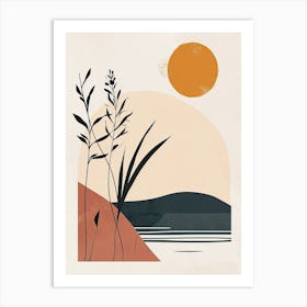 Lake, Scandinavian Simplicity Art Print