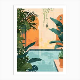 Illustration Of A Swimming Pool 1 Art Print