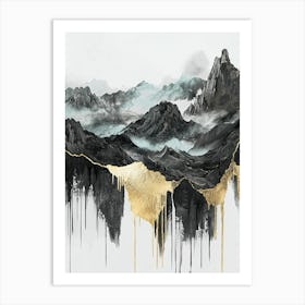 Pyrenean Luster Liquid Gold Art Print