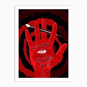 Red Hand Files nick cave Art Print