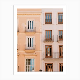 Pastel Spanish Buildings Art Print