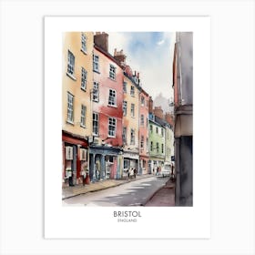 Bristol Watercolour Travel Poster Art Print