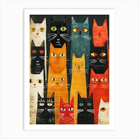 Group Of Cats 2 Art Print