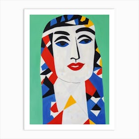 Woman With A Headdress Art Print