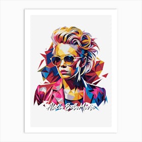 Alecia Beth Moore Pink 01 Portrait Music WPAP Pop Art Art Print