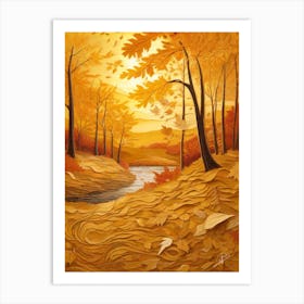 A Sunlit Autum Art Print