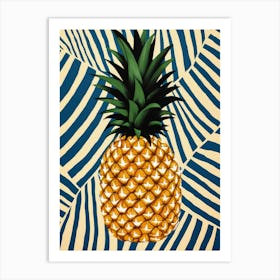 Pineapple Fruit Summer Illustration 4 Art Print