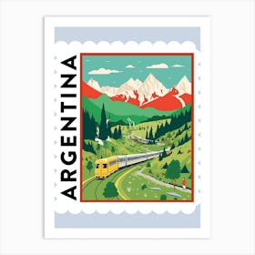 Argentina Travel Stamp Poster Art Print