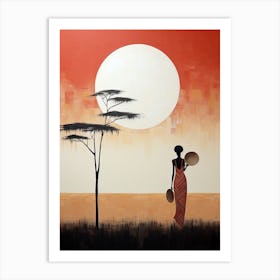 African Woman 4 | Boho Style Art Print