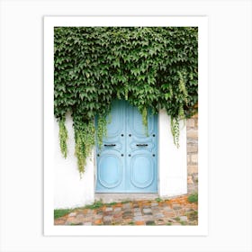 The Blue Door Of Montmartre Art Print