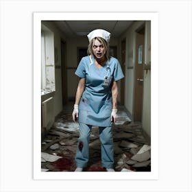 Trouble Sleeping In The Hospital-Call The Night Nurse - Reimagined 14 Art Print