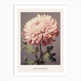 Floral Illustration Chrysanthemum 2 Poster Art Print