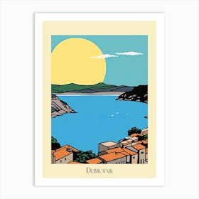 Poster Of Minimal Design Style Of Dubrovnik, Croatia 1 Art Print