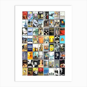 Britpop Music Print - Original Collected Cassette Covers Art Print