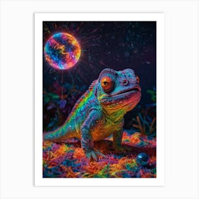 Psychedelic Lizard Art Print