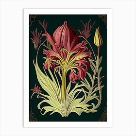 Saffron Herb Vintage Botanical Art Print