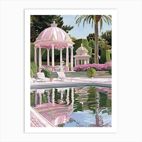 Pink Gazebo Art Print