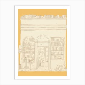 Rome The Book Nook Pastel Colours 2 Art Print