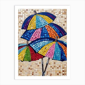 Mosaic Umbrellas 2 Art Print