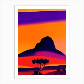 Desert Orange Sunrise Art Print