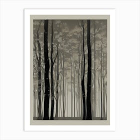 Forest In The Fog Art Print