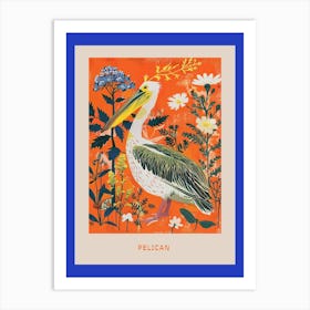 Spring Birds Poster Pelican 3 Art Print