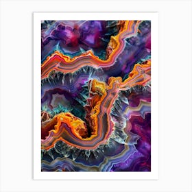 Abstract agate stone Art Print