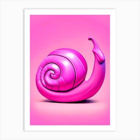 Full Body Snail Pink Pop Art Art Print