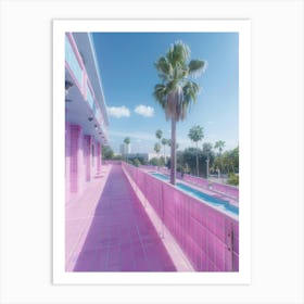 Pink Motel Art Print