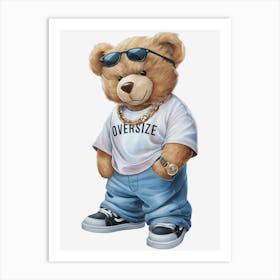 Oversize Bear.Cool-Bear-Doll-Sublimation-Bundle Art Print