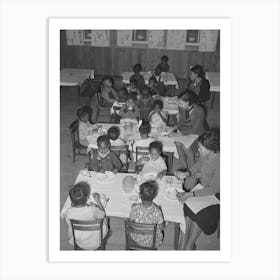 Luncheon In Nursery School, Lakeview Project, Arkansas By Russell Lee Art Print