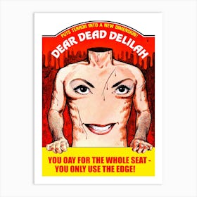 Dear Dead Delilah, Horror Movie Poster Art Print