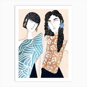 Fashion Illustration Duo Art Print