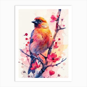 Bird In Bloom Art Print