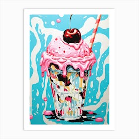 Ice Cream Sunday Rainbow Dots 1 Art Print