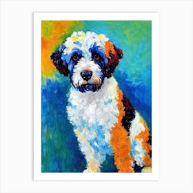 Portuguese Water Dog Fauvist Style Dog Art Print