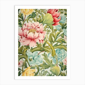 Floral Wallpaper 123 Art Print