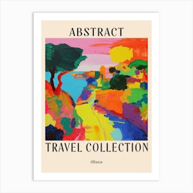 Abstract Travel Collection Poster Albania 6 Art Print