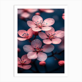 Cherry Blossoms Wallpaper Art Print