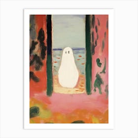 Painted Ghost, Matisse Style, Spooky Halloween 2 Art Print