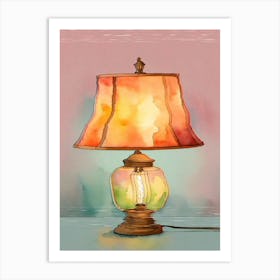 Watercolor Table Lamp Art Print