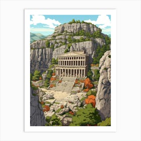 Termessos Archaeological Site Pixel Art 2 Art Print