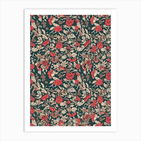 Flower Luxe London Fabrics Floral Pattern 7 Art Print