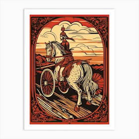 The Chariot Tarot Card, Vintage 0 Art Print