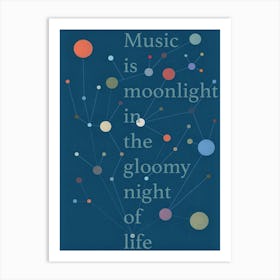 Musik Is Moonlight Art Print